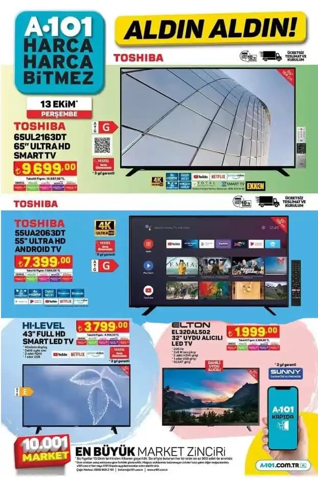 A101 Televizyon Modelleri: Uygun Fiyat ve Gelişmiş Teknoloji Seçenekleri