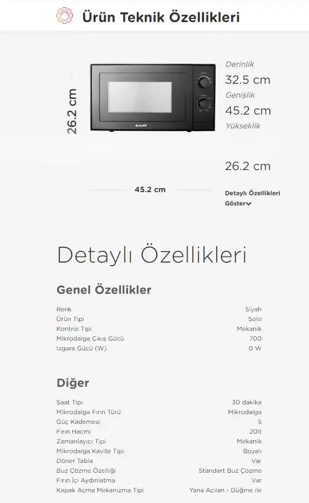 Arçelik Mikrodalga Ölçüleri ve Kapasiteleri: Doğru Seçim İçin Kapsamlı Rehber