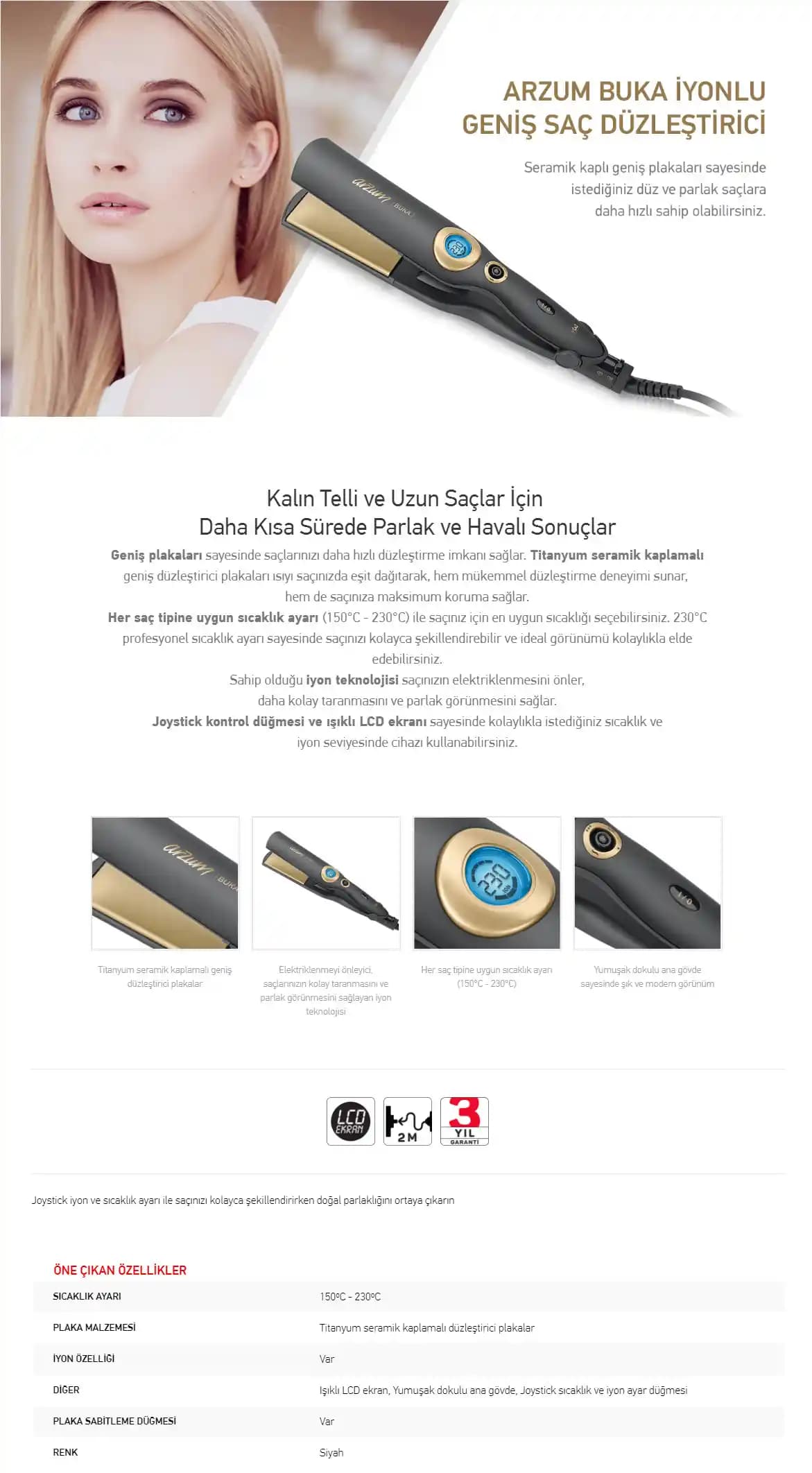 Arzum Buka Düzleştirici: Yenilikçi ve Kullanıcı Dostu Saç Şekillendirme Çözümü