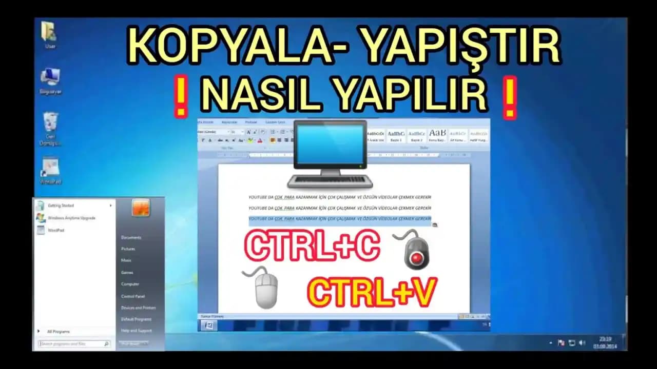 Bilgisayarda Kopyala Yapıştır Nasıl Yapılır? Klavye ve Fare Yöntemleriyle Anlatım