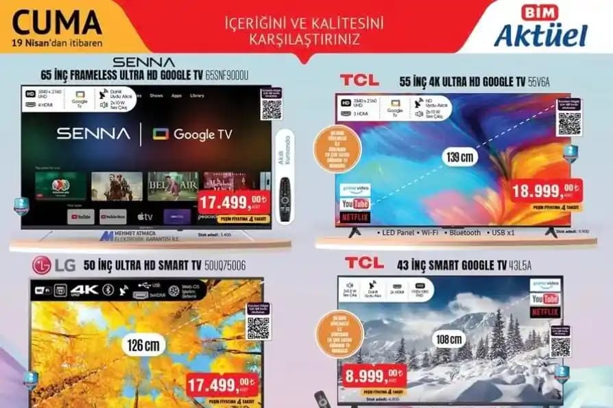BİM'de Satılan Uygun Fiyatlı ve Kaliteli Televizyon Markaları ve Modelleri