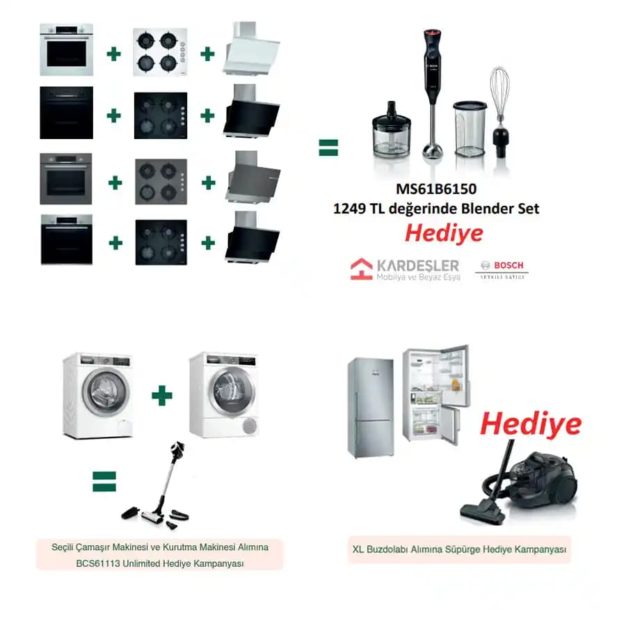 Bosch Beyaz Eşya Çeyiz Paketi: Kaliteli ve Enerji Tasarruflu Ev Aletleri Seti