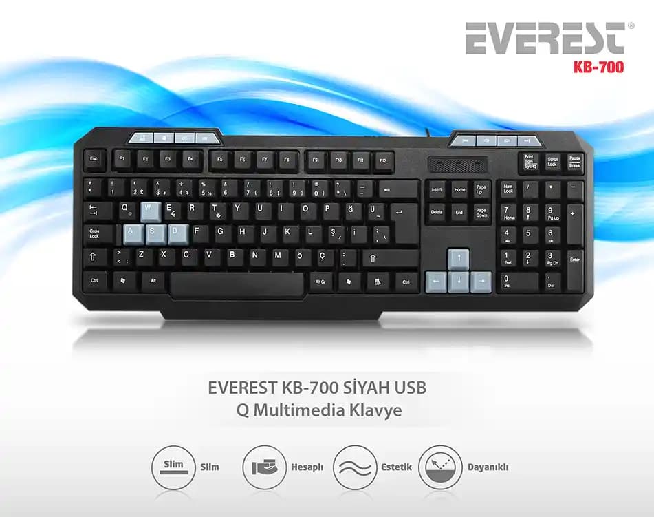 Everest KB 700: Uygun Fiyatlı, Ergonomik ve Dayanıklı Klavye İncelemesi