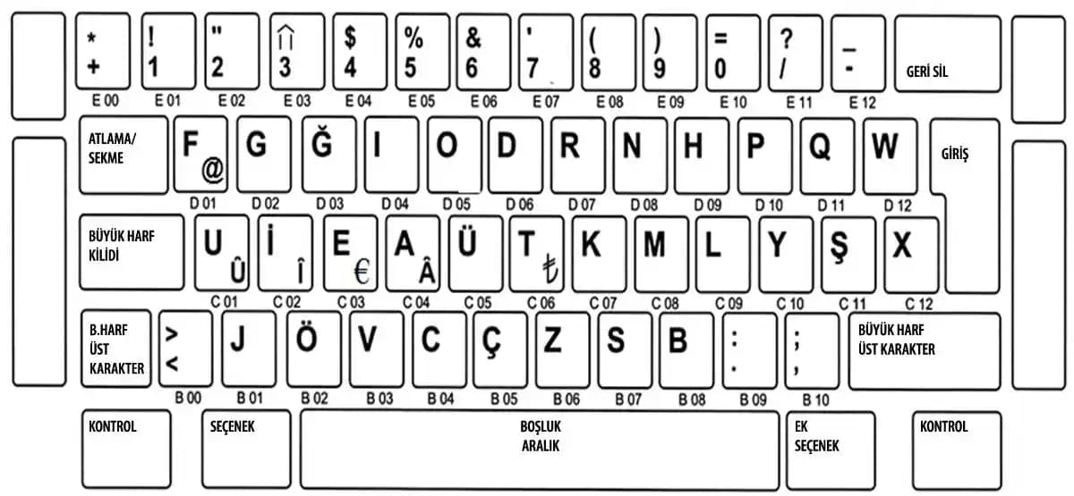 F Klavye Harf Yerleri ve Türkçe Yazımda Hız ile Ergonomi Arasındaki İlişki