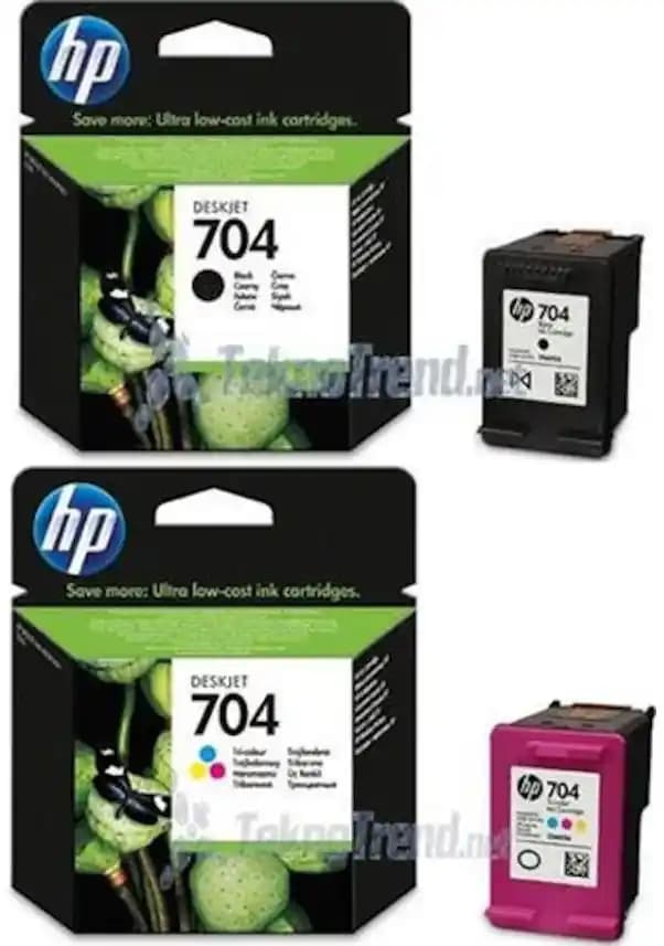 HP 704 Siyah ve Renkli Kartuş 2'li Paket ile Kaliteli ve Ekonomik Baskı Çözümü