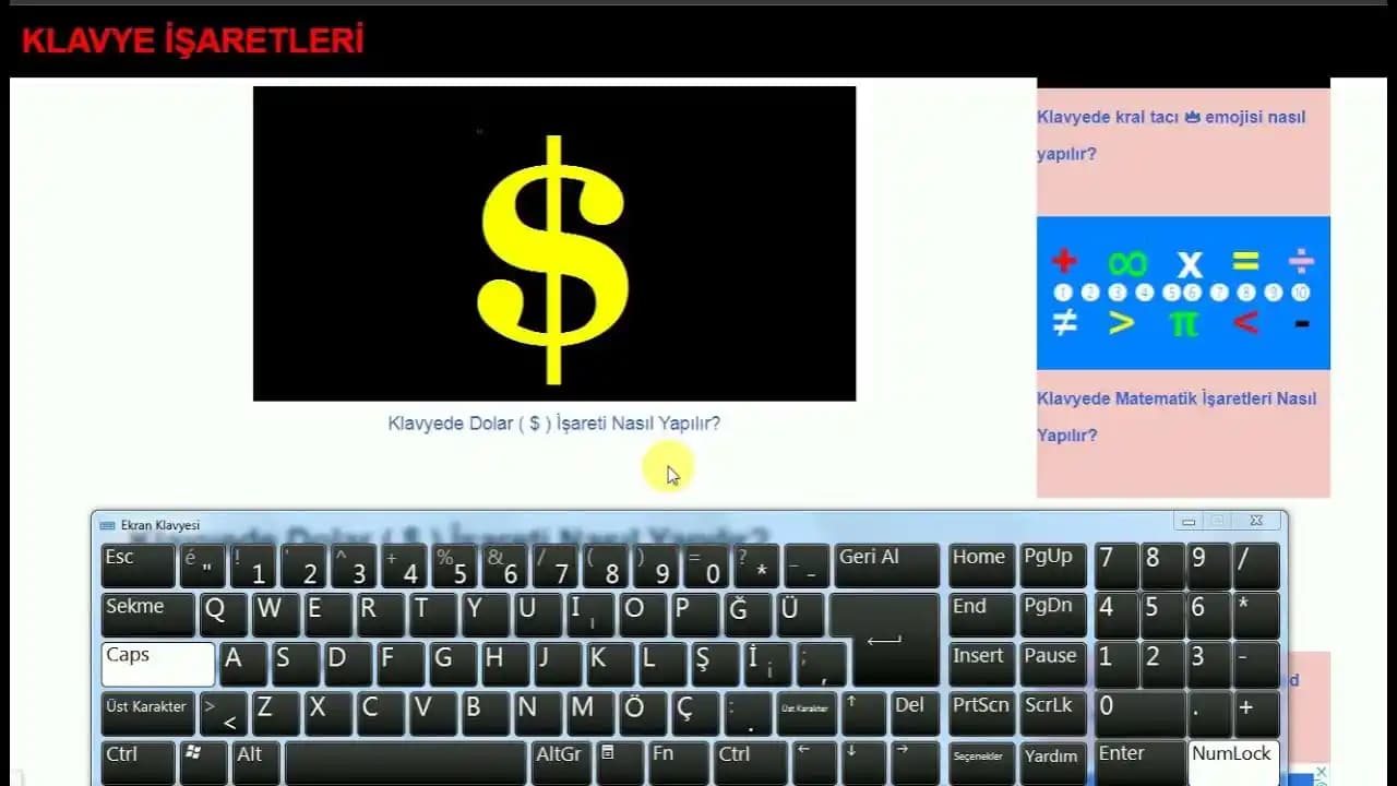 Klavyede Dolar İşareti Nasıl Yapılır? Windows, MacOS, Linux ve Mobil Rehberi
