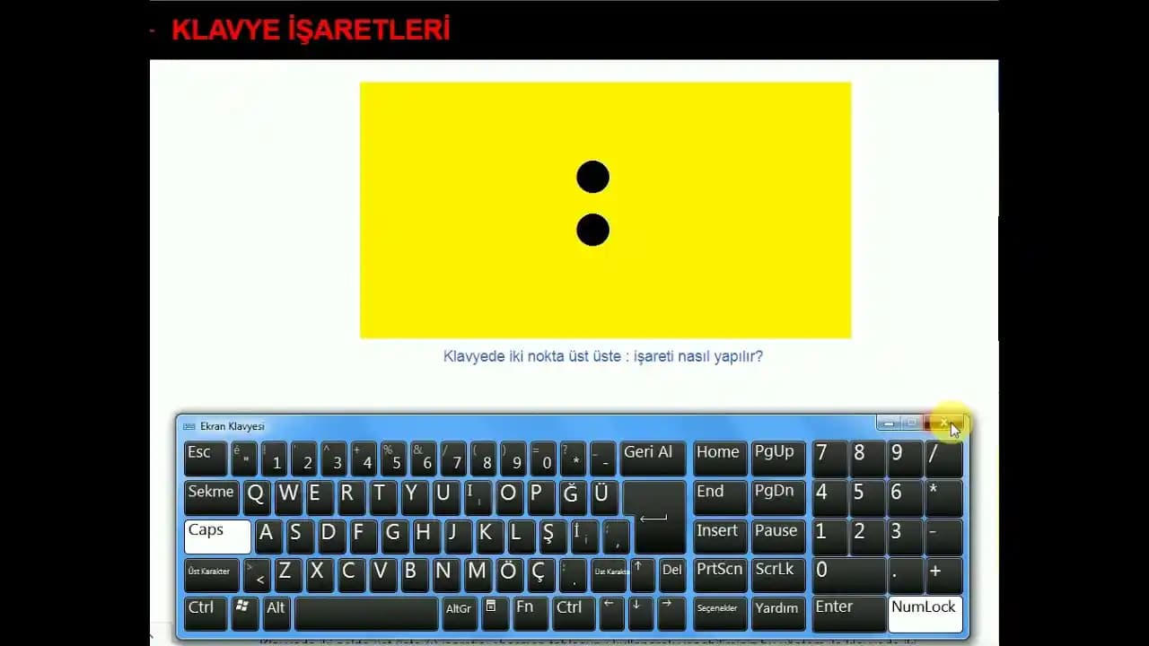 Klavyeden İki Nokta İşareti Nasıl Yapılır? Detaylı Cihaz ve Klavye Rehberi