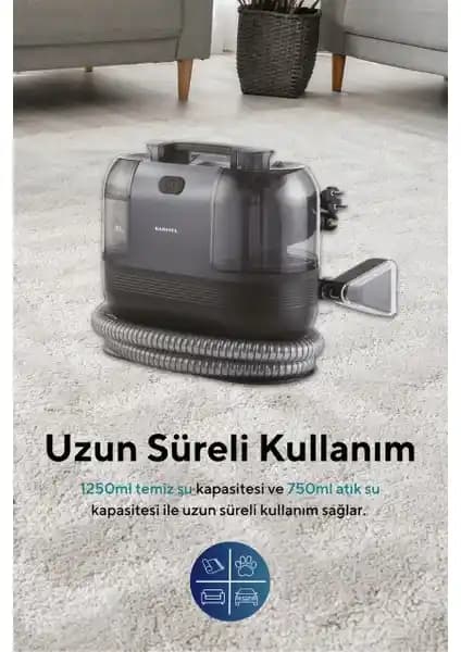 Kumtel HCC-02 Koltuk ve Halı Yıkama Makinesi 450W Güç ve 14kPa Emiş Özelliği