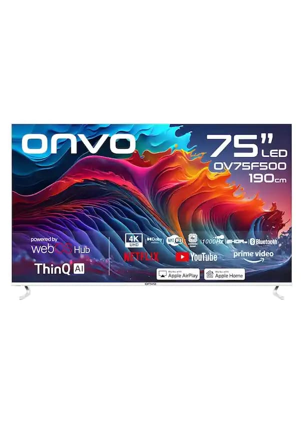 Onvo 75 İnç 4K Ultra HD TV: Geniş Ekranda Üstün Görüntü ve Akıllı Özellikler