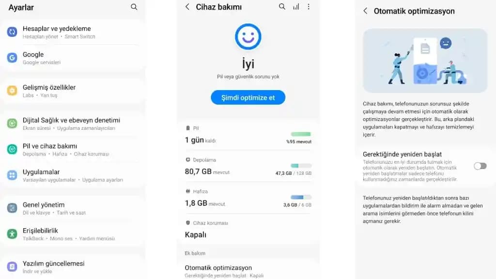 Samsung e-Görüş Pil Optimizasyonu Kapatma Yöntemleri ve Etkileri Rehberi
