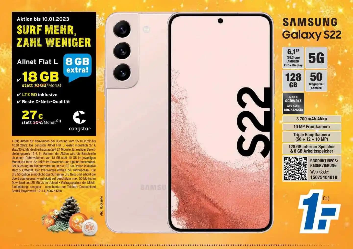 Samsung Galaxy S22 Özellikleri ve Media Markt'taki Güncel Fiyatları