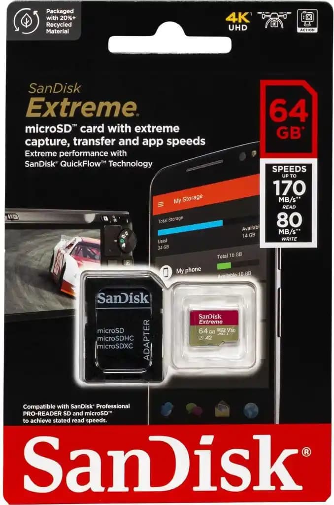SanDisk Extreme 64GB microSDXC: Hızlı, Dayanıklı ve Geniş Kapasiteli Hafıza Kartı