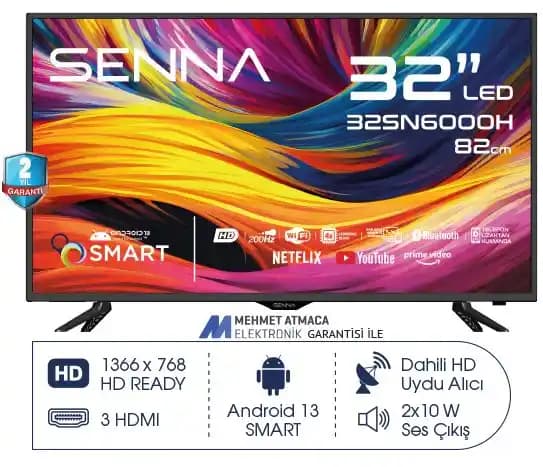 Senna 32 İnç LED TV: Kompakt Tasarım ve Akıllı Özelliklerle Yüksek Performans