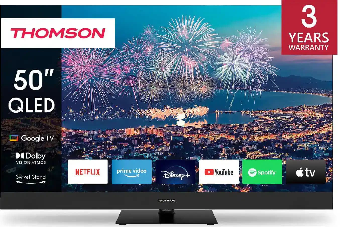 Thomson 50QG6C14 Akıllı TV: 50 İnç 4K UHD, Android İşletim Sistemi ve Zengin Bağlantı Seçenekleri