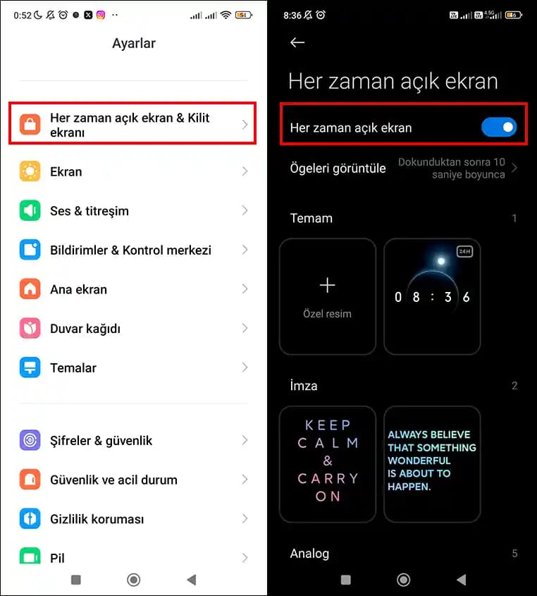 Xiaomi Her Zaman Açık Ekran Özelliği: Akıllı Teknolojide Fonksiyonellik ve Estetik