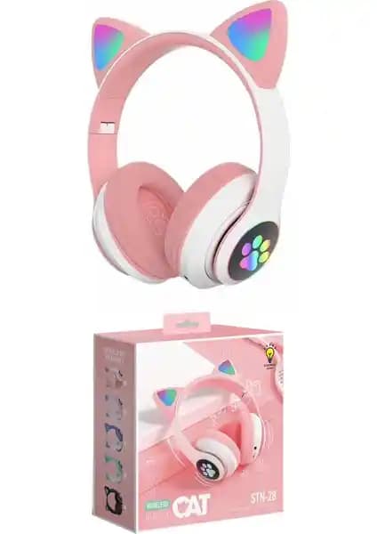 Cat Kedi Kulaklık RGB Işıklı Bluetooth Mikrofonlu Tasarımı ve Özellikleri