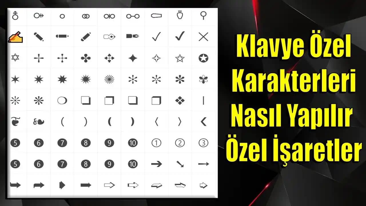 Klavyede Özel İşaretlerin Kullanımı, Türleri ve Cihazlara Göre Erişim Yöntemleri