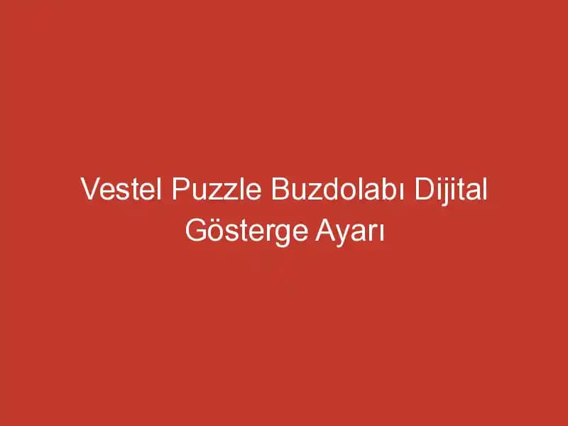 Vestel Puzzle Buzdolabı Dijital Gösterge Ayarı ve Kullanım Rehberi