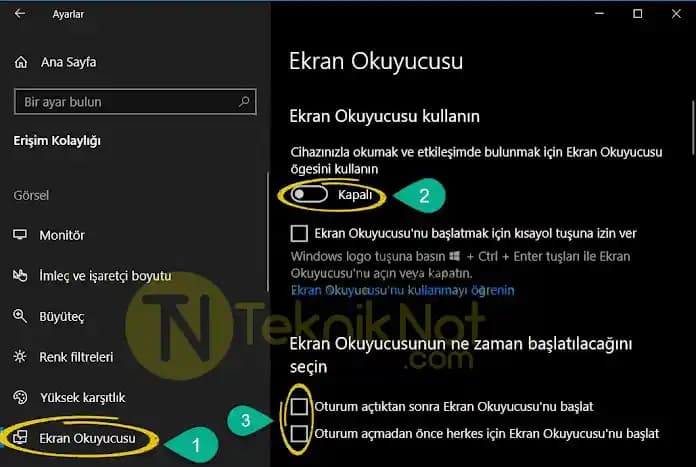 Windows Ekran Okuyucu Kapatma Yöntemleri: Windows 10 ve 11 İçin Adım Adım Rehber