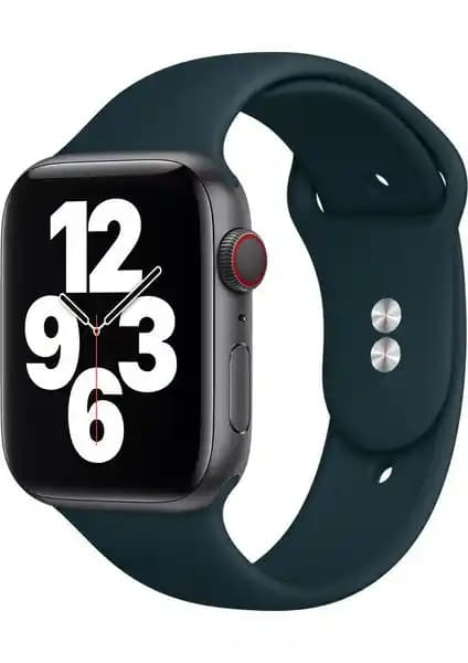 Bilişim Aksesuar 42-44 mm M/L Lacivert Silikon Kayış Apple Watch Uyumlu
