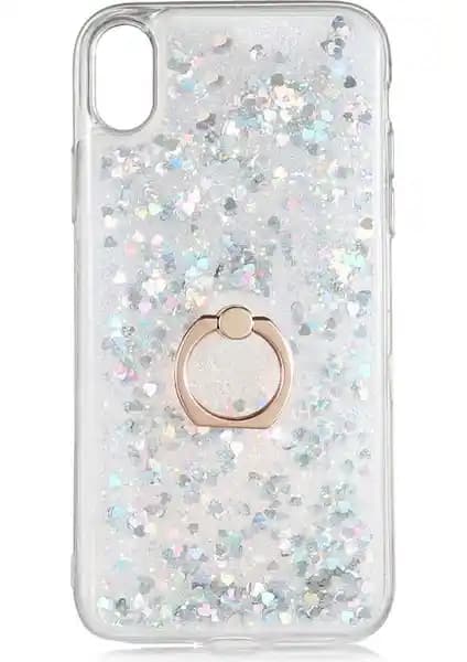 Kip GSM Apple iPhone XS Max 6.5 Sıvılı Simli Yüzüklü Kılıf - Şık ve Dayanıklı Koruma