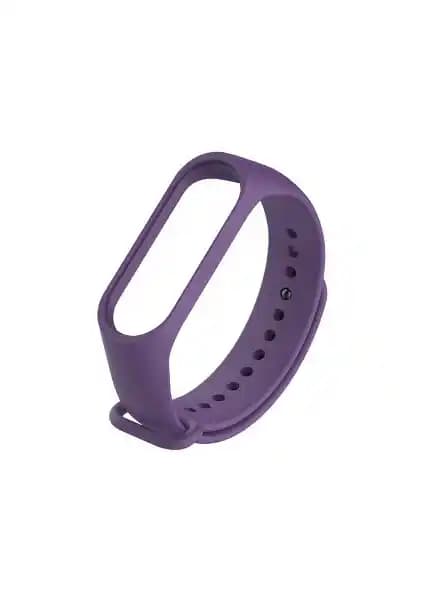 Kyver Xiaomi Mi Band 3 ve 4 için Mor Silikon Kordon Kayış - Konforlu ve Dayanıklı