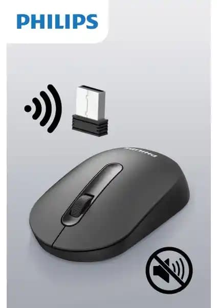 Philips SPK7402 M402 Sessiz Kablosuz Fare: Ergonomik Tasarım ve Yüksek Hassasiyet