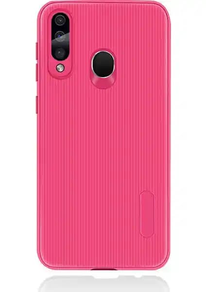 Samsung Galaxy A60 için Ultra Korumalı Koyu Pembe Silikon Kılıf - Case 4U Lux Line