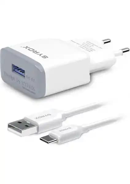 Syrox Type-C Quick Şarj Cihazı Seti 2.0 Amper Hızlı ve Güvenli Şarj Çözümü