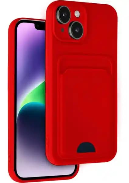 Wowacs Apple iPhone 14 Uyumlu Silikon Kartlıklı Kılıf ile Kamera Koruması