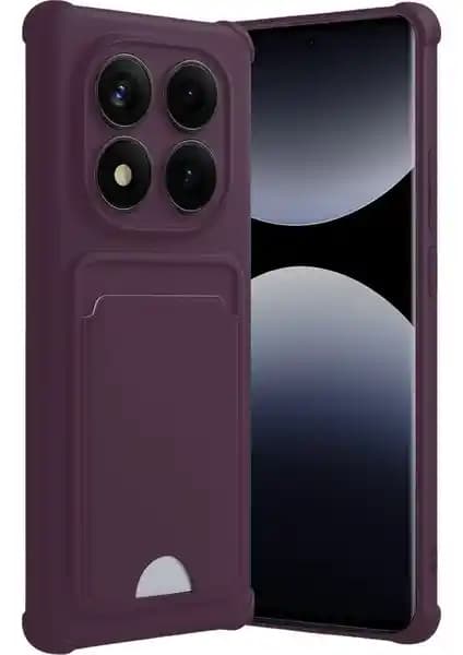 Wowacs Xiaomi Redmi Note 14 Pro 4G Uyumlu Kartlıklı ve Kamera Korumalı Silikon Kılıf