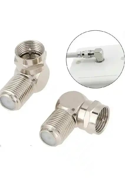 Anktek L Tipi Konnektörlü 90 Derece Uydu Anten Kablosu - Dayanıklı ve Kolay Kullanım