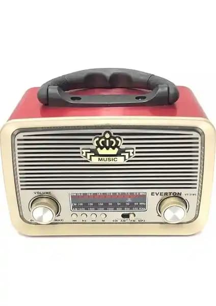 Everton RT-301 Nostalji Bluetooth Şarjlı Radyo: Çok Fonksiyonlu Taşınabilir Ses Cihazı