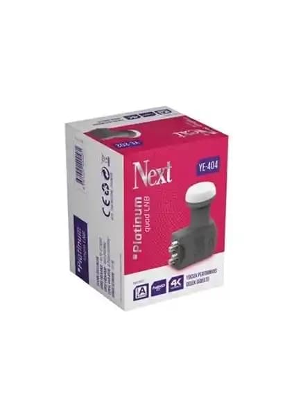 Next YE-404 Quad Platinum 4'lü LNB ile yüksek kaliteli uydu yayınları ve kolay kurulum sağlayın