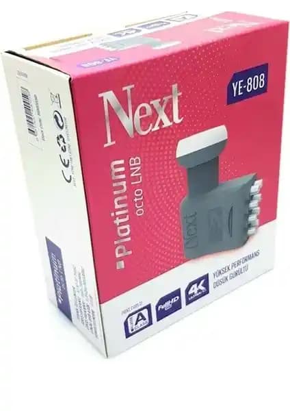 Next YE-808 Platinium 4'lü LNB: Yüksek Performans ve Güçlü Sinyal Kalitesi