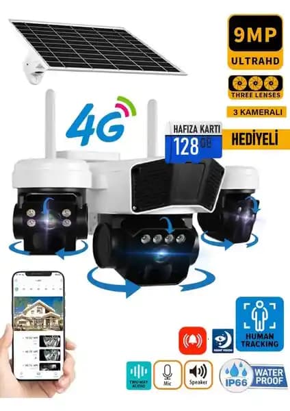 O-kam 3936 Güçlü ve Dayanıklı 128GB 9MP Güvenlik Kamerası Türkiye