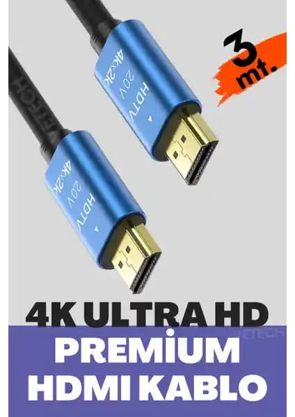 Vetech 4K HDMI Kablosu: Yüksek Çözünürlük ve Güçlü Bağlantı Özellikleri