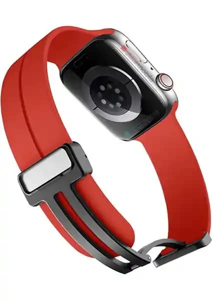 AktarMobile Apple Watch 9 41 mm Uyumlu Silikon Spor Kayışı Dayanıklı ve Şık Tasarım