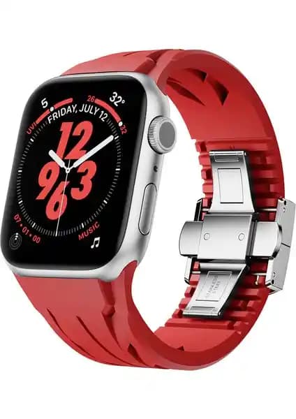 Apple Watch Ultra 49MM için KRD-127 Metal Tokalı Silikon Kordon İncelemesi