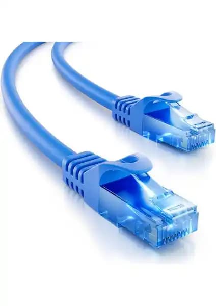Apronx Cat6 35 Metre Mavi Ethernet Kablosu Güçlü ve Güvenilir Veri İletimi İçin Uygun