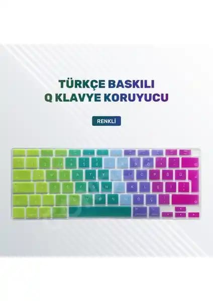 Conocer Furenfa MacBook Air 2020 13 İnç Türkçe Q Klavye Şeffaf Silikon Kılıfı