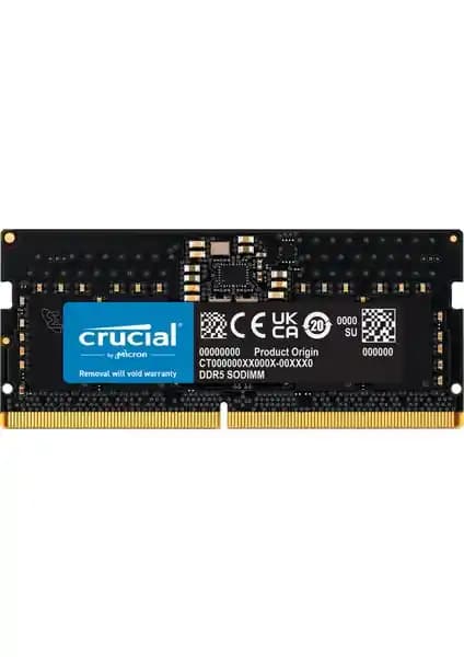 Crucial 32GB DDR5 5600 MHz Dizüstü Bilgisayar Belleği Performans Artışı İçin Uygun