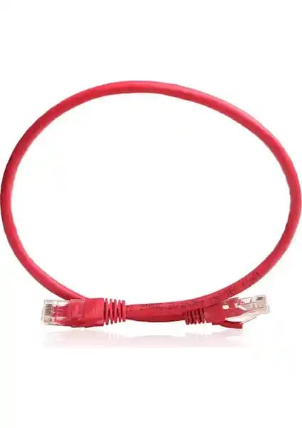 Dark 0.50M Cat6 CU AWG24/7 UTP Kırmızı Network Kablo Profesyonel Ağ Kurulumları İçin