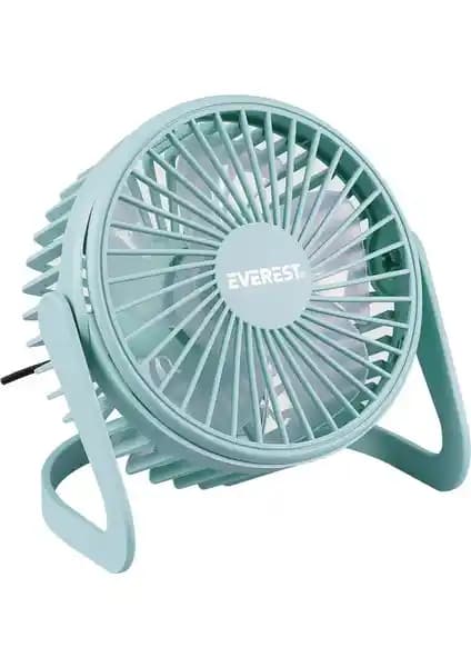 Everest EFN-505 Mini Masaüstü USB Fan: 360° Dönebilme ve Taşınabilirlik Özelliğiyle