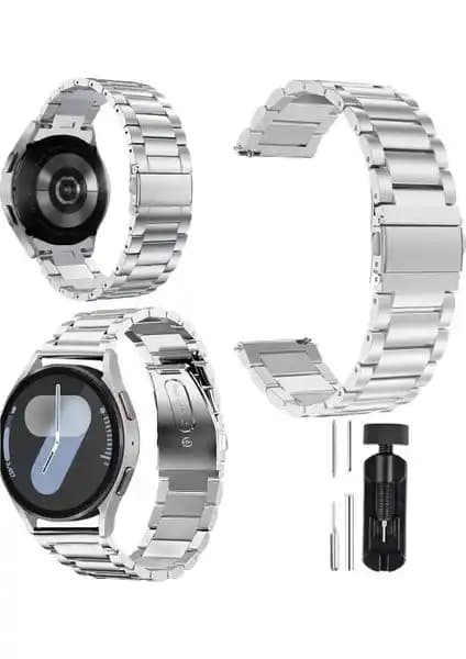 Fibaks Paslanmaz Çelik Kordon Samsung Galaxy Watch 7 Uyumlu Dayanıklı ve Şık Saat Aksesuarı