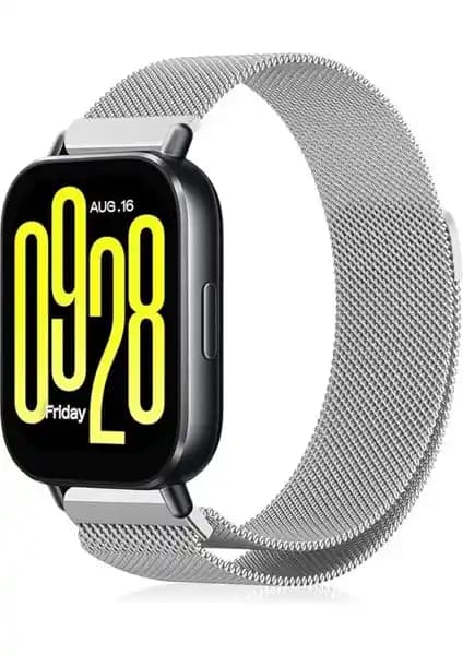 Fibaks Xiaomi Redmi Watch 5 Active ve Lite İçin Metal Hasır Mıknatıslı Saat Kordonu