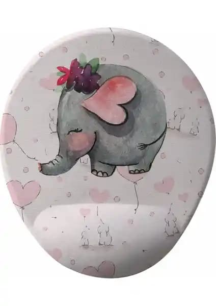 Flipped Fil Desenli Bilek Destekli Tasarım Mouse Pad: Ergonomi ve Estetiğin Birleşimi