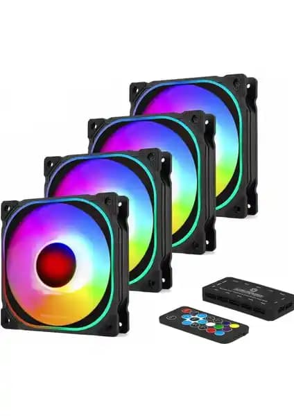 Frisby FCL-F1274C 4'lü ARGB Fan Seti: Yüksek Performans ve Estetik İçin İdeal Seçenek