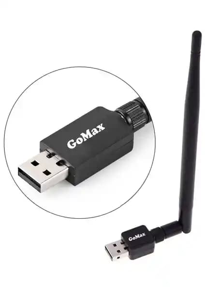 GOMAX Antenli Kablosuz USB Wi-Fi Adaptörü: Taşınabilir ve Kolay Kurulum Çözümü
