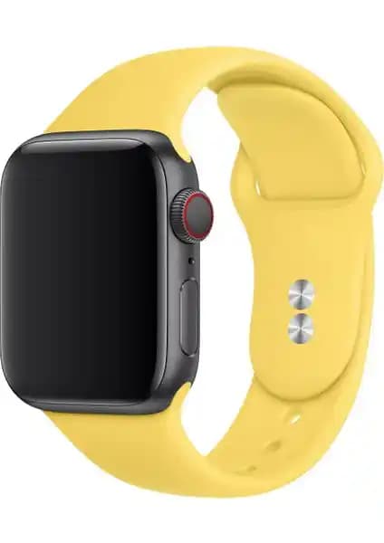 HappyCase M/l Beden Apple Watch 41 mm Uyumlu Silikon Kordon Şık ve Rahat Tasarım